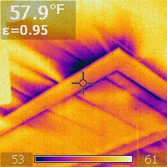 attic access hatch leaks air because it's not weather-stripped