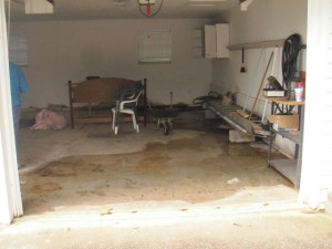 standing water in garage