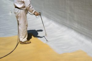 Apply silicone coating over spray foam on roof to protect from sunlight